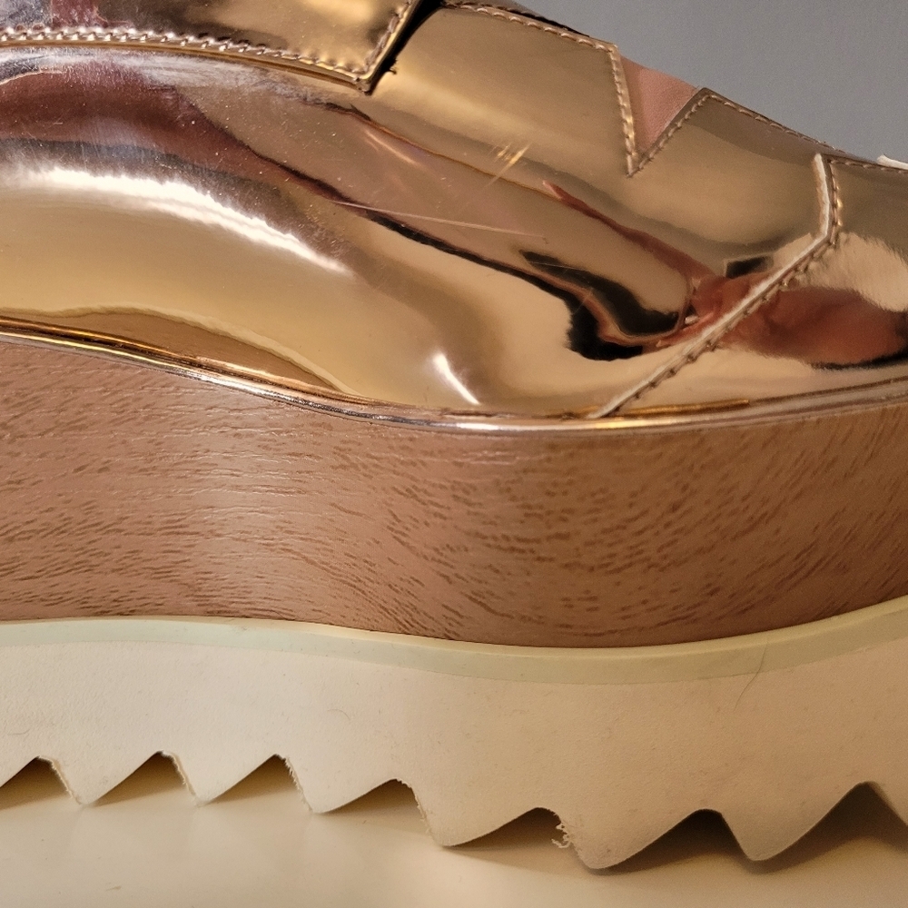 Stella McCartney Elyse Rose Gold Platform Trainers, VGUC, Size 36 - Picture 7 of 14
